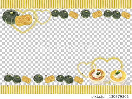 南瓜和南瓜布丁框架 130279801