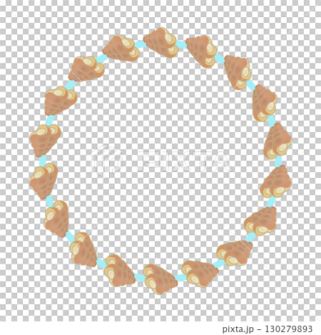 コルネパンの円形飾り枠イラスト 130279893