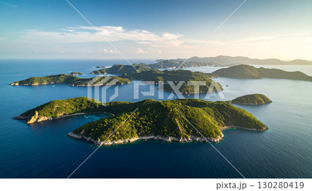 島　地形　生成AI　背景　 130280419
