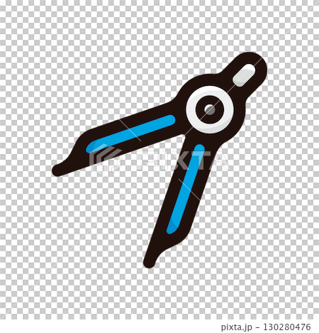 コンパスのイラストアイコン（雑貨・道具・文房具素材） 130280476