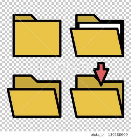 Folder and file icon set 130280609