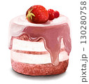 ピンクのケーキのイラスト 130280758