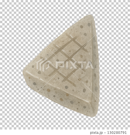 おでんのこんにゃくの水彩風イラスト（PNG切り抜き） 130280791