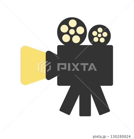 映画　映写機　イラスト 130280824