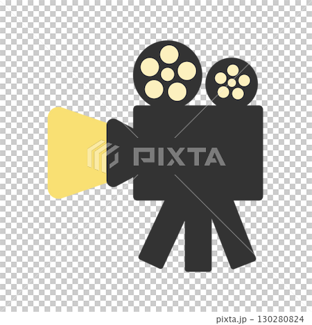 映画　映写機　イラスト 130280824