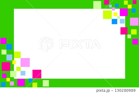 幾何学模様 フレーム ホワイトスペース 四角形 グリーン 幾何学模様 フレーム ホワイトスペース 四角形 グリーン 130280989