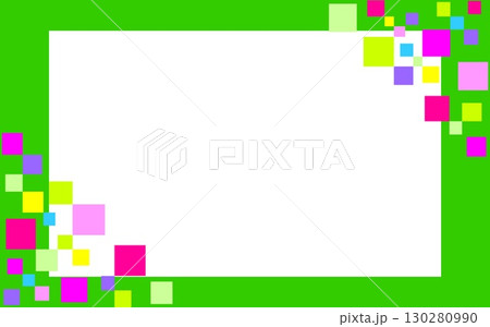 幾何学模様 フレーム ホワイトスペース 四角形 グリーン 幾何学模様 フレーム ホワイトスペース 四角形 グリーン 130280990