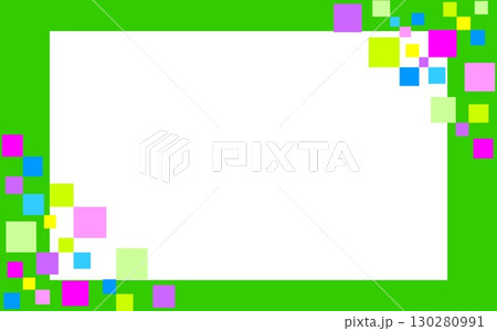 幾何学模様 フレーム ホワイトスペース 四角形 グリーン 幾何学模様 フレーム ホワイトスペース 四角形 グリーン 130280991