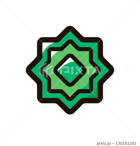 イスラム芸術のイラストアイコン（幾何学・中東・イスラム文化素材） 130281282