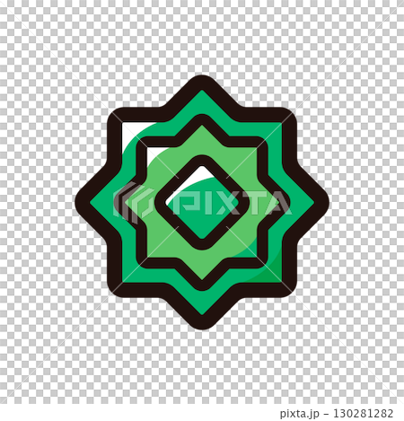 イスラム芸術のイラストアイコン（幾何学・中東・イスラム文化素材） 130281282