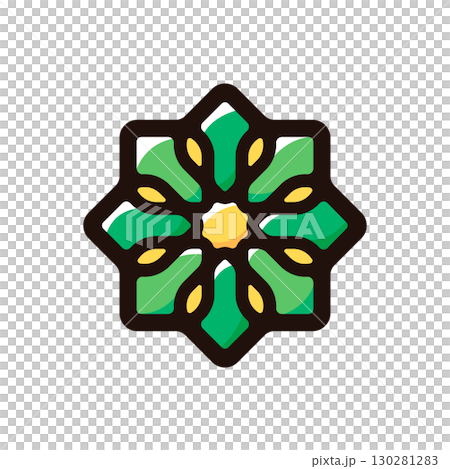 Islamic art illustration icons (geometry, Middle East, Islamic culture materials) 130281283