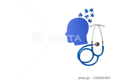 Symbolizing the connection between health and mind, isolated on white, PNG Symbolizing the connection between health and mind, isolated on white, PNG 130281405