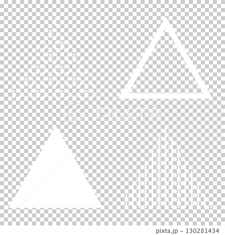 White triangle geometric shape illustration material Simple dot pattern and stripes Vector png transparent 130281434