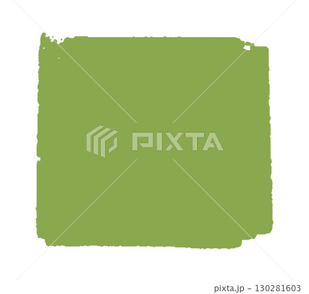 A square green brush stroke with distressed edges. Ideal for sustainable branding, eco-friendly labels, and organic product design. 130281603