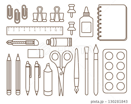 文房具の素材セット A 文房具の素材セット A 130281843