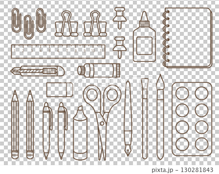文房具の素材セット A 文房具の素材セット A 130281843
