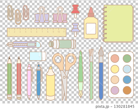 Stationery material set (pastel colors) B-2 Stationery material set (pastel colors) B-2 130281845