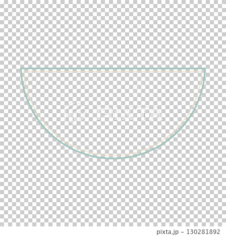 A simple and cute semicircular watermelon-like frame illustration A simple and cute semicircular watermelon-like frame illustration 130281892