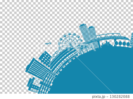 城市景觀剪影插圖。大城市圖像插圖。 城市景觀剪影插圖。大城市圖像插圖。 130282088