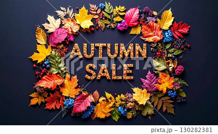 秋のセール、フェア 横長バナー 秋のセール、フェア 横長バナー 130282381
