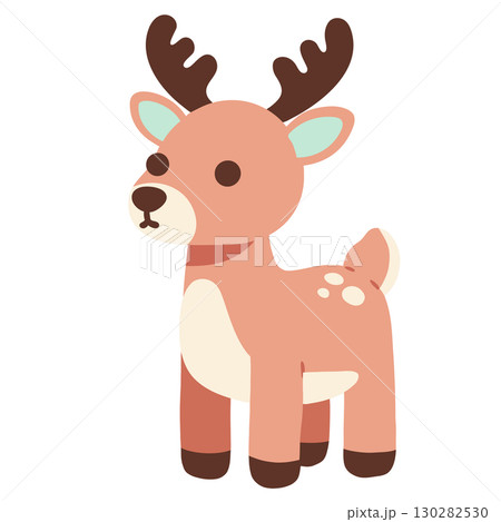 Cute deer character for holiday animation, this festive character brings joy 130282530