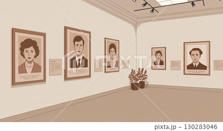 Portraits of victims line memorial wall, sad portraits tell a tragic story 130283046