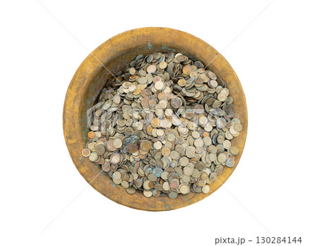 old coins of the collapsed Soviet Union In a container 130284144