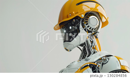The robot, the android, is ready to perform work functions. AI Generated 130284856