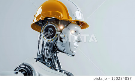 The robot, the android, is ready to perform work functions. AI Generated 130284857