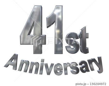 3DCG文字「41st Anniversary/41周年マークキラキラ」 130284972
