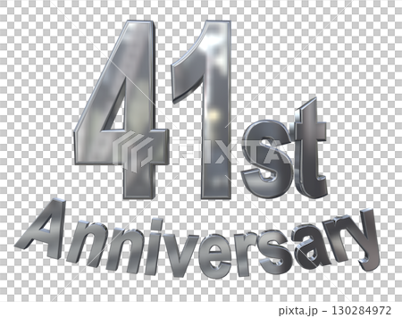 3DCG text "41st Anniversary/41st Anniversary Mark Sparkle" 130284972