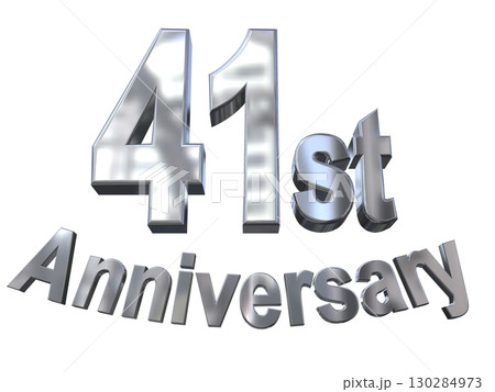 3DCG文字「41st Anniversary/41周年マークキラキラ」 130284973