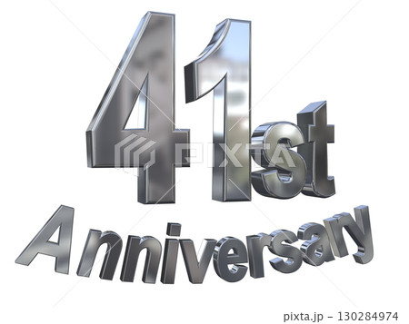3DCG文字「41st Anniversary/41周年マークキラキラ」 130284974