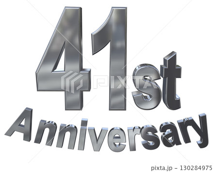 3DCG文字「41st Anniversary/41周年マークキラキラ」 130284975