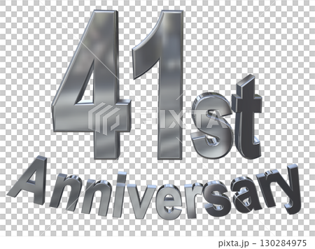 3DCG text "41st Anniversary/41st Anniversary Mark Sparkle" 130284975