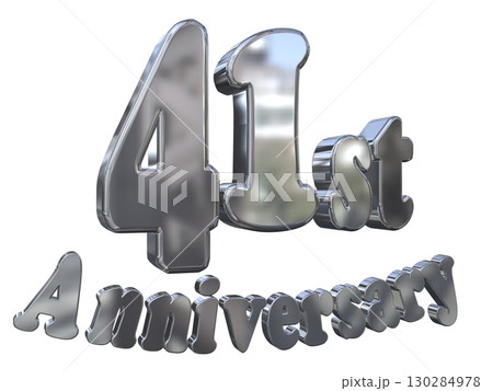 3DCG文字「41st Anniversary/41周年マークキラキラ」 130284978