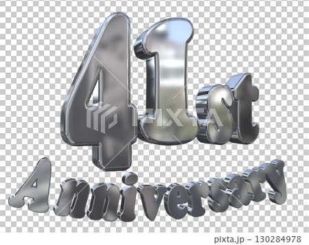 3DCG text "41st Anniversary/41st Anniversary Mark Sparkle" 130284978