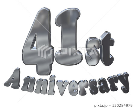 3DCG文字「41st Anniversary/41周年マークキラキラ」 130284979