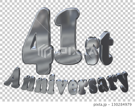 3DCG文字「41st Anniversary/41周年マークキラキラ」 130284979
