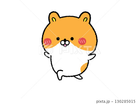 ジャンプするゆる可愛いハムスター ジャンプするゆる可愛いハムスター 130285015