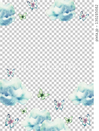 Postcard with beautiful colorful butterflies. Watercolor hand drawn logo, template, insect clipart isolated on background. Botanical and wedding illustration. Baby shower design elements. Party Postcard with beautiful colorful butterflies. Watercolor hand drawn logo, template, insect clipart isolated on background. Botanical and wedding illustration. Baby shower design elements. Party 130285082