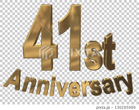 3DCG text "41st Anniversary/41st Anniversary Mark Sparkle" 130285089