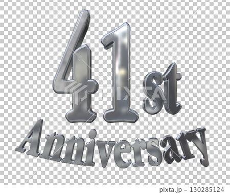 3DCG文字「41st Anniversary/41周年マークキラキラ」 3DCG文字「41st Anniversary/41周年マークキラキラ」 130285124