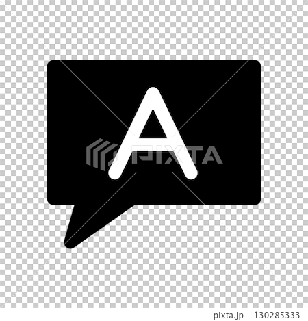 A speech bubble icon illustration 130285333