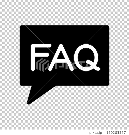 Simple FAQ speech bubble icon illustration Simple FAQ speech bubble icon illustration 130285337