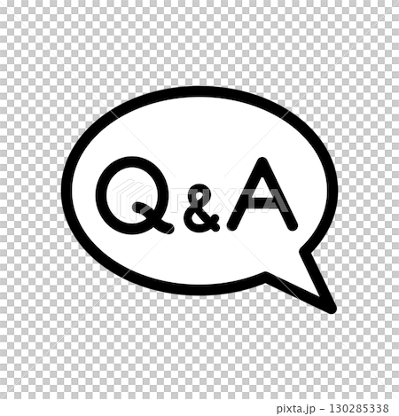 Simple Q&A icon illustration Simple Q&A icon illustration 130285338