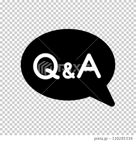 Simple Q&A icon illustration Simple Q&A icon illustration 130285339