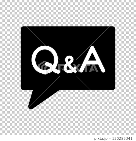Simple Q&A icon illustration 130285341