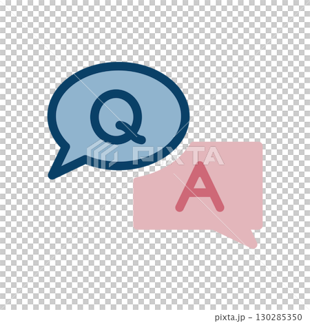 QA speech bubble icon illustration QA speech bubble icon illustration 130285350