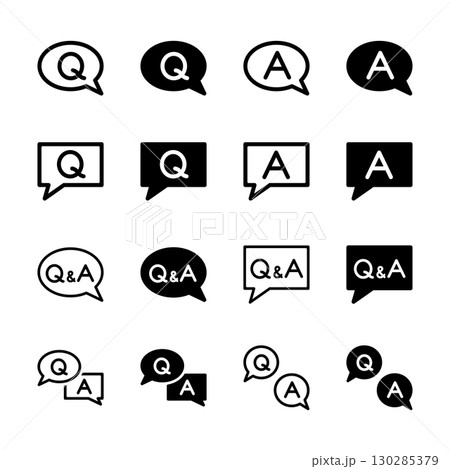 QAのアイコンイラストセット 130285379
